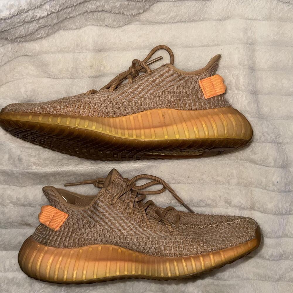 Adidas Yeezy Boost 350 V2 EG7490 Clay Orange Men's 8.5 Sneakers Gum Sole - Picture 3 of 8